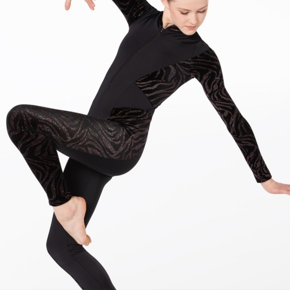 Weissman Exotic Animal Zip-Front Unitard XS Adult - Picture 1 of 8
